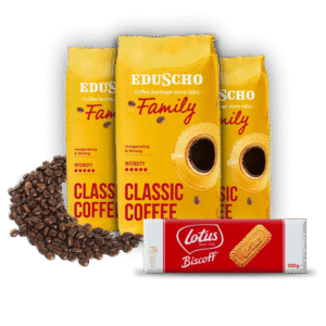 Zestaw trzech kaw z ciastkami: EDUSCHO 1KG FAMILY