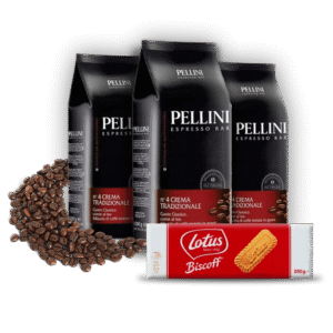 Zestaw trzech kaw z ciastkami: PELLINI 1KG No4 CREMA TRADIZIONALE