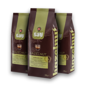 Zestaw 3x 250g Kawa mielona Cafe Sati Hazelnut orzechowa